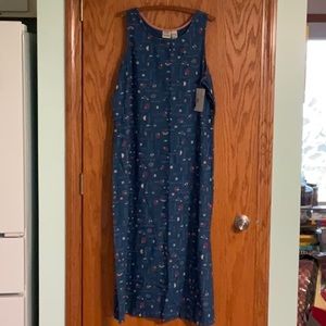Koret City Blues Sleeveless Dress Stars and Stripes Pattern
